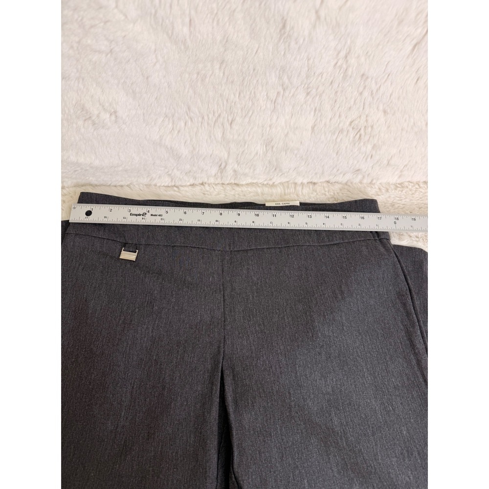 NWT Alfani Tummy Control Capri Pants Womens 14P Dark Grey Heather Pull On - Picture 4 of 6